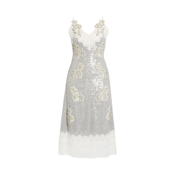 Erdem Embellished Sequins Sleeveless Midi Dress - Dresses - British Romantic Luxury at Luxury Shoes 