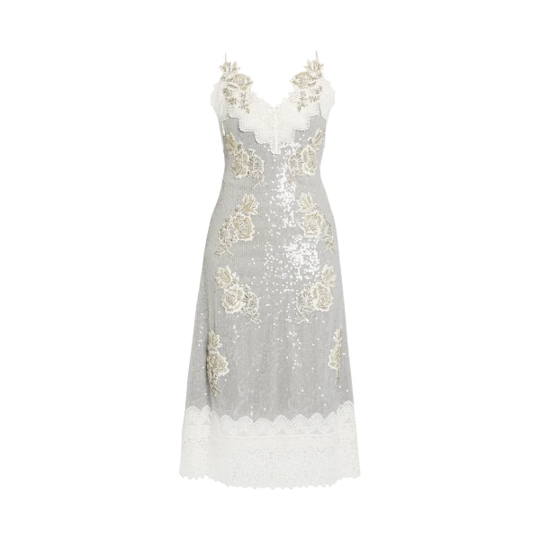 Erdem Embellished Sequins Sleeveless Midi Dress - Dresses - British Romantic Luxury at Luxury Shoes 