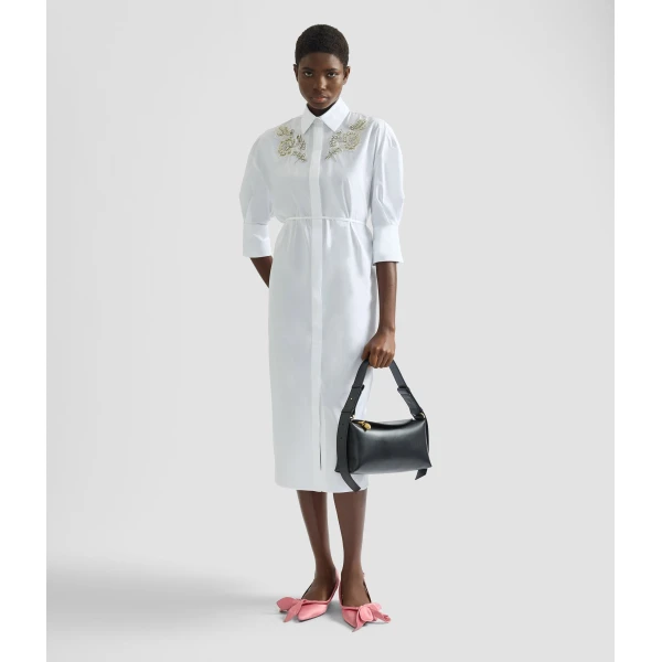Erdem Embellished Shirt Dress - Dresses - British Romantic Luxury at Luxury Shoes 