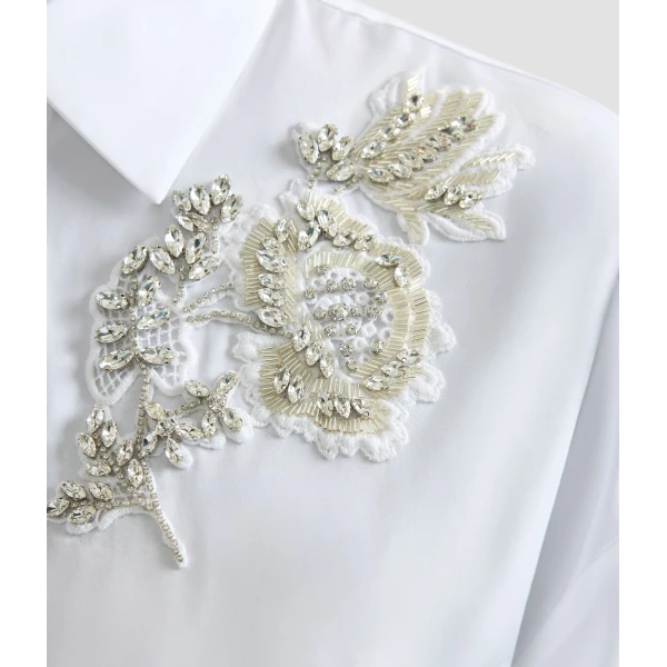 Erdem Embellished Shirt Dress - Dresses - British Romantic Luxury at Luxury Shoes 