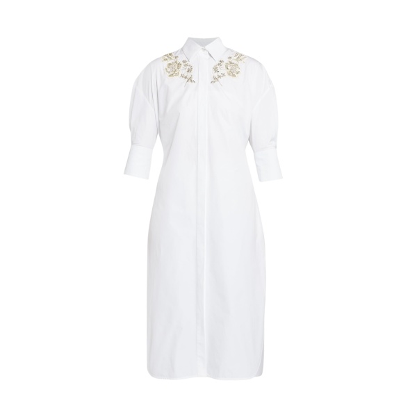 Erdem Embellished Shirt Dress - Dresses - British Romantic Luxury at Luxury Shoes 