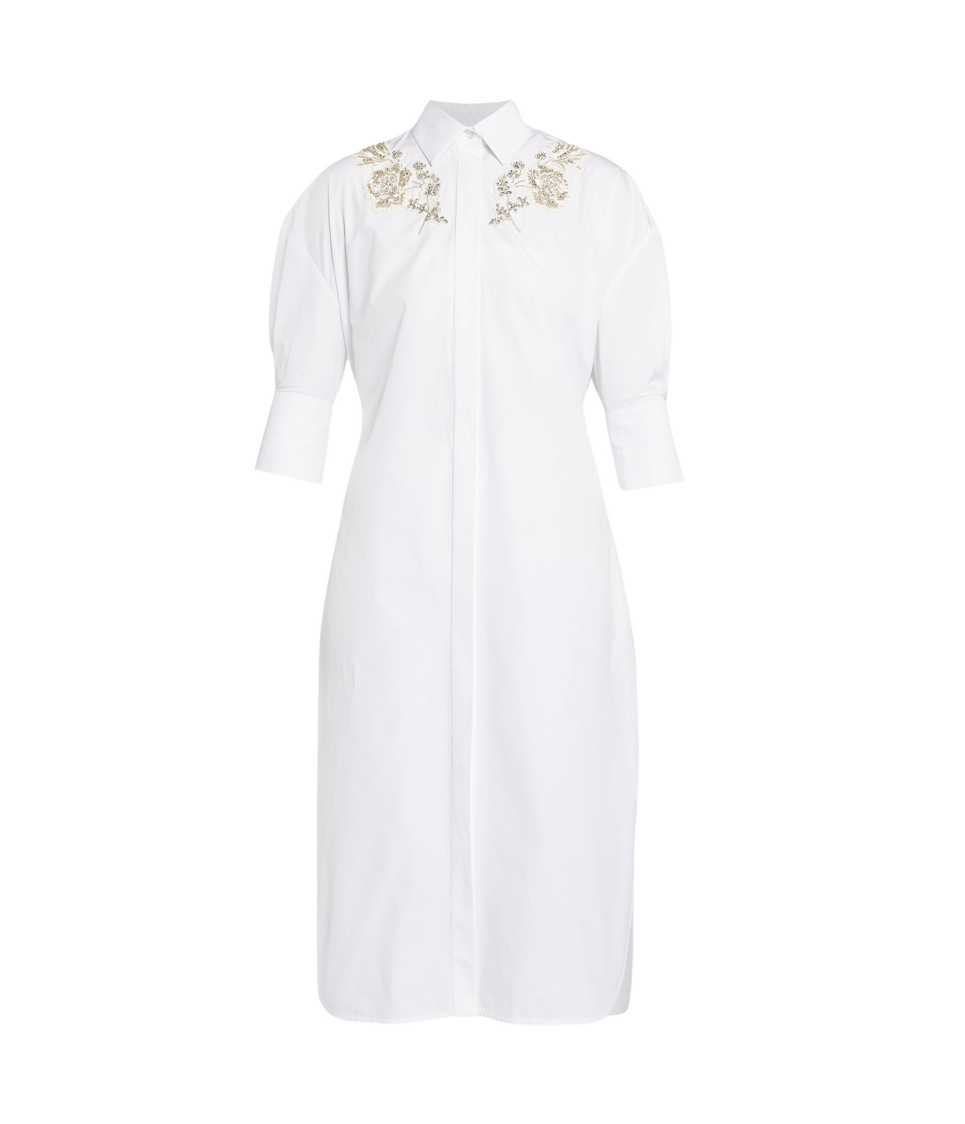Erdem Embellished Shirt Dress - Dresses - British Romantic Luxury at Luxury Shoes 