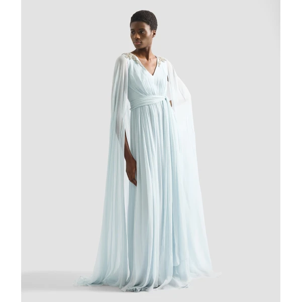 Erdem Embellished Silk Creponne Gown - Dresses - British Romantic Luxury at Luxury Shoes 
