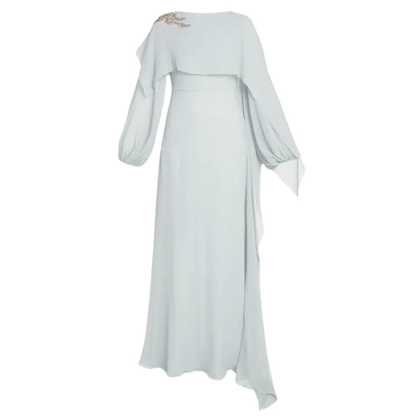 Erdem Embellished Silk Creponne Long Sleeve Gown - Dresses - British Romantic Luxury at Luxury Shoes 