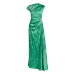 Erdem Embellished Textured Satin Draped Gown - Dresses - British Romantic Luxury at Luxury Shoes 