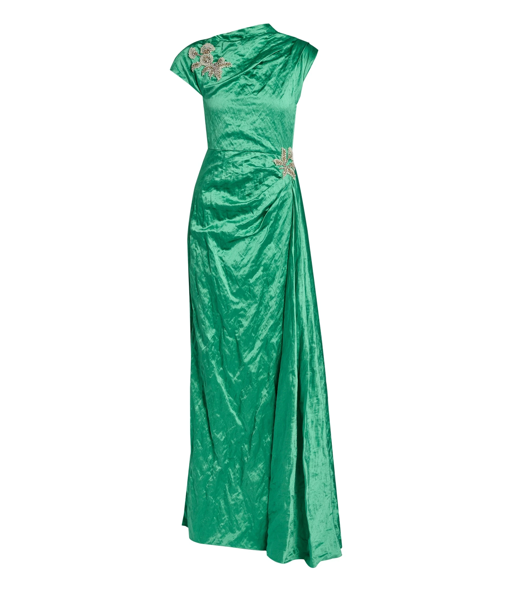 Erdem-Embellished-Textured-Satin-Draped-Gown-coveti49309_nobg Erdem Embellished Textured Satin Draped Gown - Dresses - British Romantic Luxury at Luxury Shoes