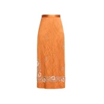 Erdem Embellished Textured Satin Midi Pencil Skirt - Skirts - British Romantic Luxury at Luxury Shoes 