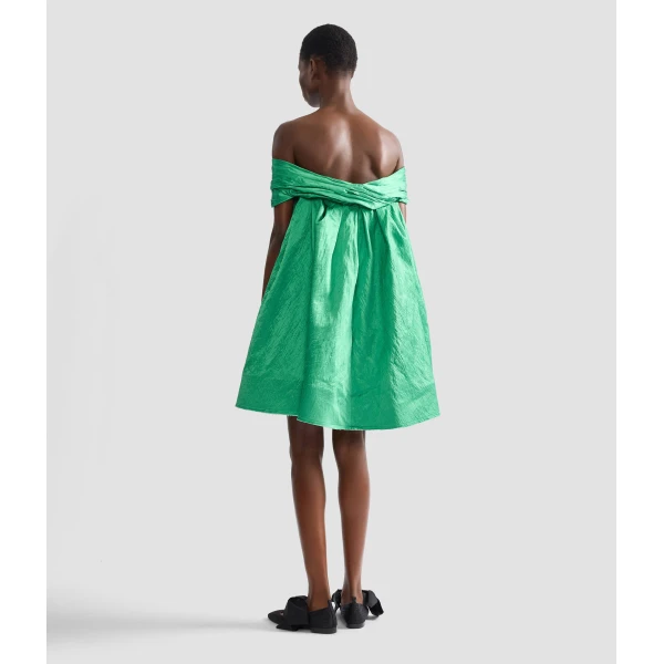 Erdem Embellished Textured Satin Off Shoulder Mini Dress - Dresses - British Romantic Luxury at Luxury Shoes 