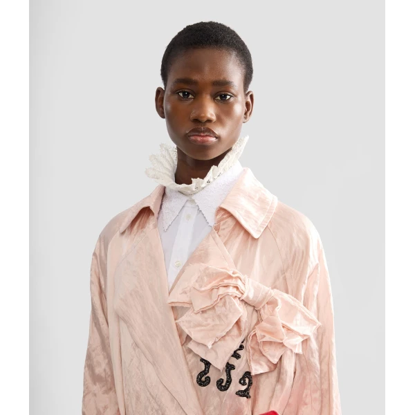 Erdem Embellished Textured Satin Trench Coat - Coats - British Romantic Luxury at Luxury Shoes 