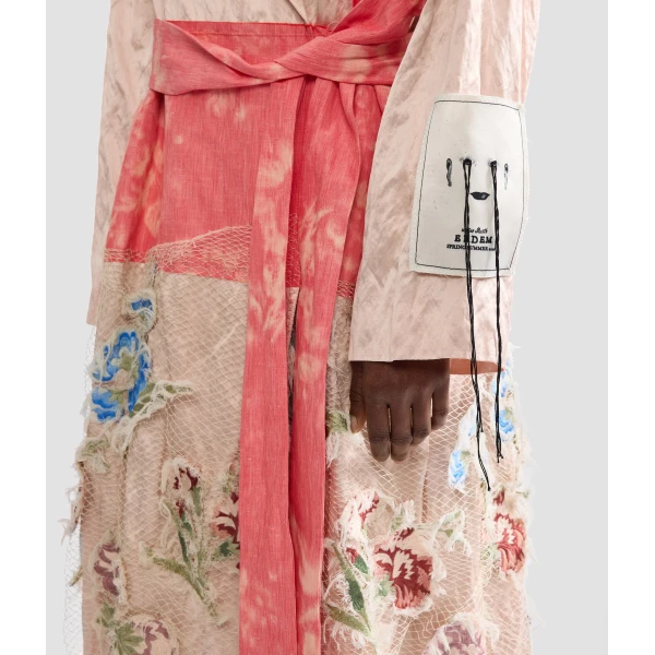 Erdem Embellished Textured Satin Trench Coat - Coats - British Romantic Luxury at Luxury Shoes 