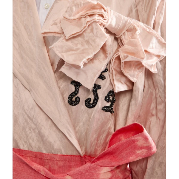 Erdem Embellished Textured Satin Trench Coat - Coats - British Romantic Luxury at Luxury Shoes 