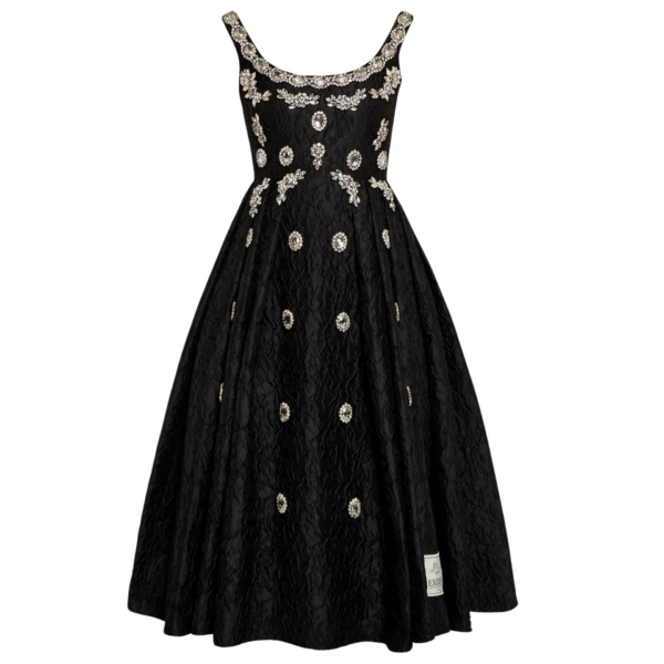 Erdem Embroidered Cloque Jacquard Sleeveless Midi Dress