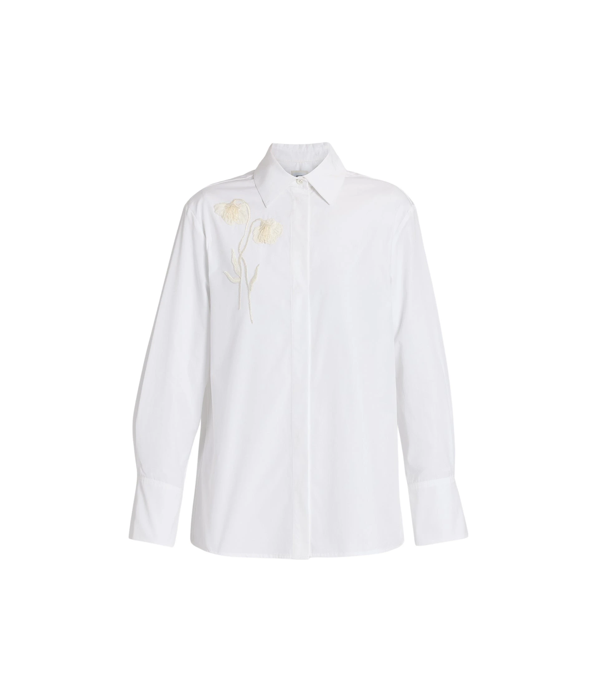 Erdem-Embroidered-Cotton-Poplin-Long-Sleeve-Shirt-coveti71215_nobg Erdem Embroidered Cotton Poplin Long Sleeve Shirt - Tops - British Romantic Luxury at Luxury Shoes