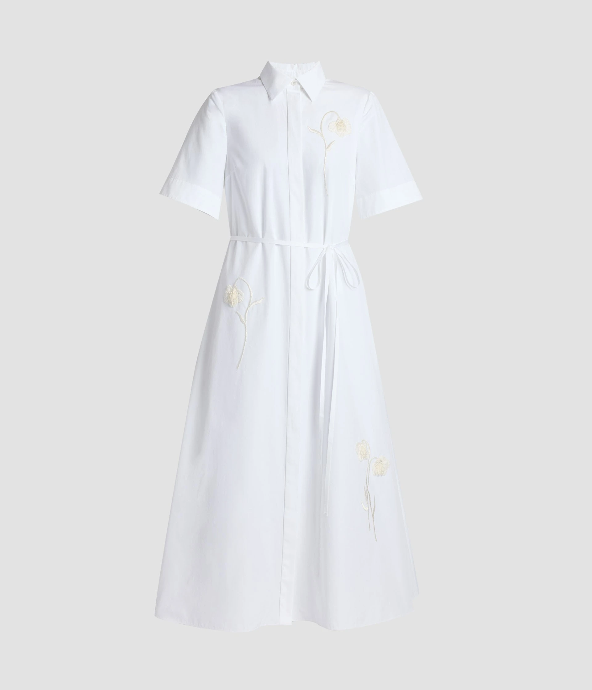 Erdem Embroidered Cotton Poplin Midi Shirt Dress - Dresses - British Romantic Luxury at Luxury Shoes Erdem Embroidered Cotton Poplin Midi Shirt Dress - Dresses - British Romantic Luxury at Luxury Shoes