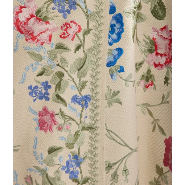 Erdem Embroidered Cotton Twill Hourglass Midi Dress - Dresses - British Romantic Luxury at Luxury Shoes 