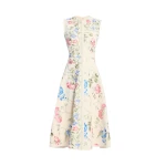 Erdem Embroidered Cotton Twill Hourglass Midi Dress - Dresses - British Romantic Luxury at Luxury Shoes 