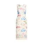 Erdem Embroidered Cotton Twill Pencil Midi Dress - Dresses - British Romantic Luxury at Luxury Shoes 
