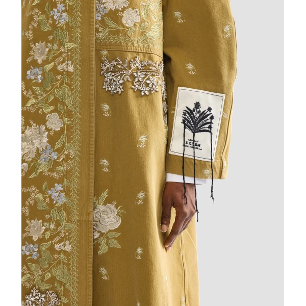 Erdem Embroidered Denim Coat - Coats - British Romantic Luxury at Luxury Shoes 