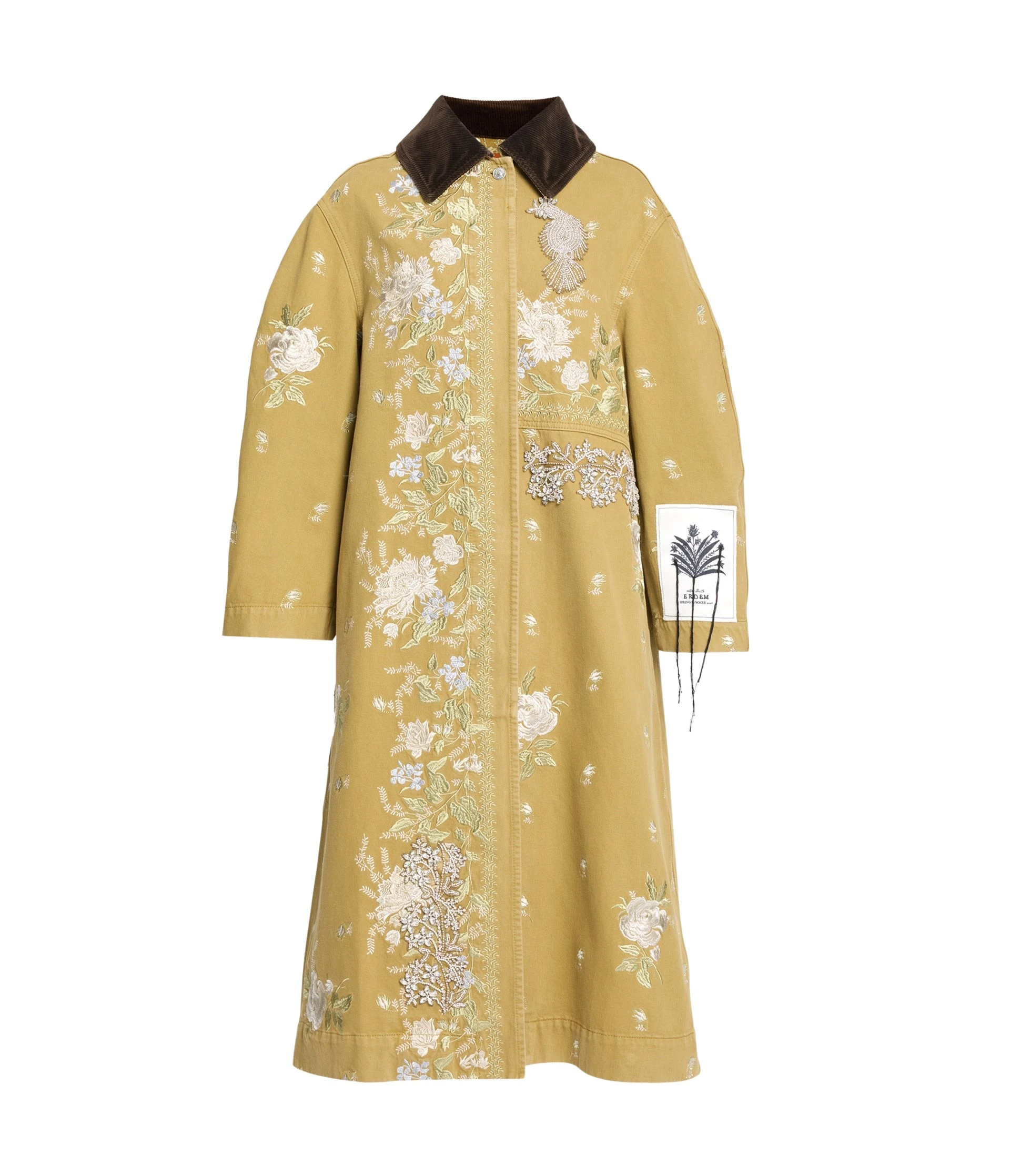 Erdem-Embroidered-Denim-Coat-coveti25547_nobg Erdem Embroidered Denim Coat - Coats - British Romantic Luxury at Luxury Shoes