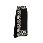 Erdem-Embroidered-Grain-De-Poudre-Draped-Midi-Skirt-coveti13916_nobg Erdem Embroidered Grain De Poudre Draped Midi Skirt - Skirts - British Romantic Luxury at Luxury Shoes