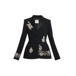 Erdem-Embroidered-Grain-De-Poudre-Single-Breasted-Blazer-coveti88287_nobg Erdem Embroidered Grain De Poudre Single Breasted Blazer - Jackets - British Romantic Luxury at Luxury Shoes