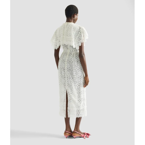 Erdem Embroidered Guipure Midi Dress - Dresses - British Romantic Luxury at Luxury Shoes 
