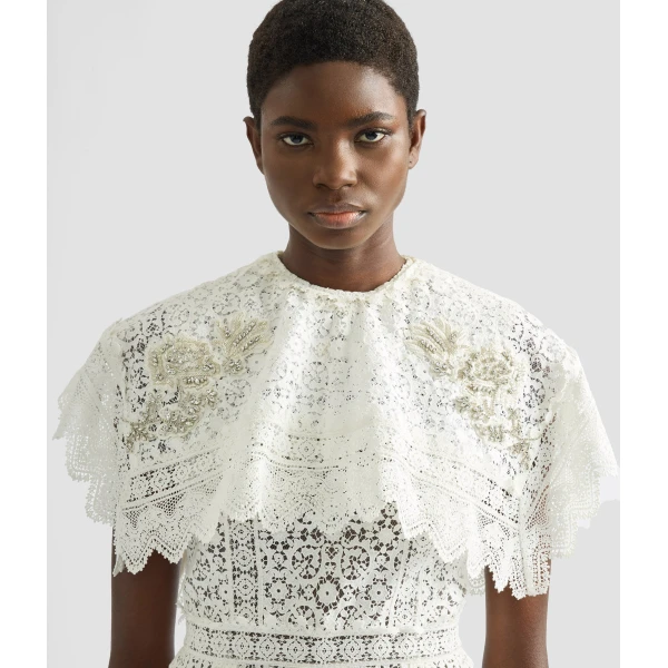 Erdem Embroidered Guipure Midi Dress - Dresses - British Romantic Luxury at Luxury Shoes 