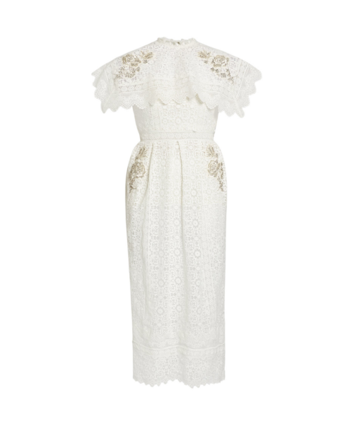 Erdem Embroidered Guipure Midi Dress - Dresses - British Romantic Luxury at Luxury Shoes 