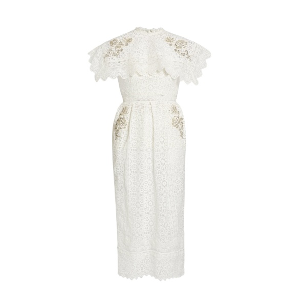 Erdem Embroidered Guipure Midi Dress - Dresses - British Romantic Luxury at Luxury Shoes 