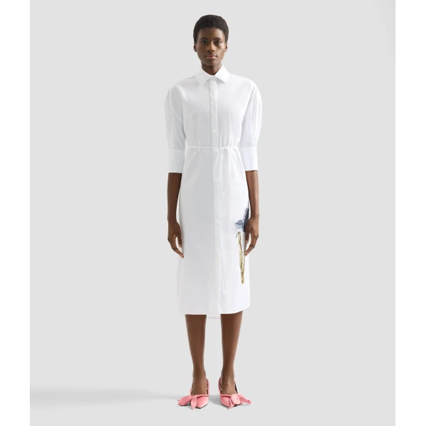 Erdem Embroidered Long Sleeve Shirt Dress - Dresses - British Romantic Luxury at Luxury Shoes 