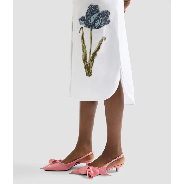 Erdem Embroidered Long Sleeve Shirt Dress - Dresses - British Romantic Luxury at Luxury Shoes 