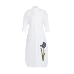 Erdem-Embroidered-Long-Sleeve-Shirt-Dress-coveti21420_nobg Erdem Embroidered Long Sleeve Shirt Dress - Dresses - British Romantic Luxury at Luxury Shoes