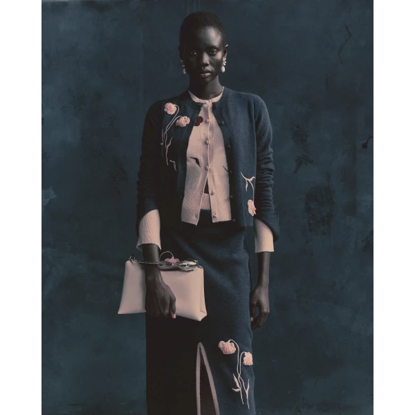 Erdem Embroidered Midi Pencil Knit Skirt - Skirts - British Romantic Luxury at Luxury Shoes 