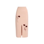 Erdem Embroidered Midi Pencil Knit Skirt - Skirts - British Romantic Luxury at Luxury Shoes 