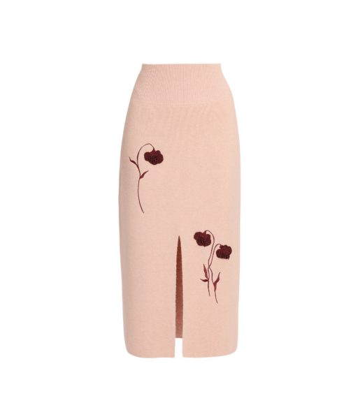 Erdem Embroidered Midi Pencil Knit Skirt - Skirts - British Romantic Luxury at Luxury Shoes 
