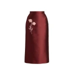 Erdem Embroidered Mikado Midi Pencil Skirt - Skirts - British Romantic Luxury at Luxury Shoes 