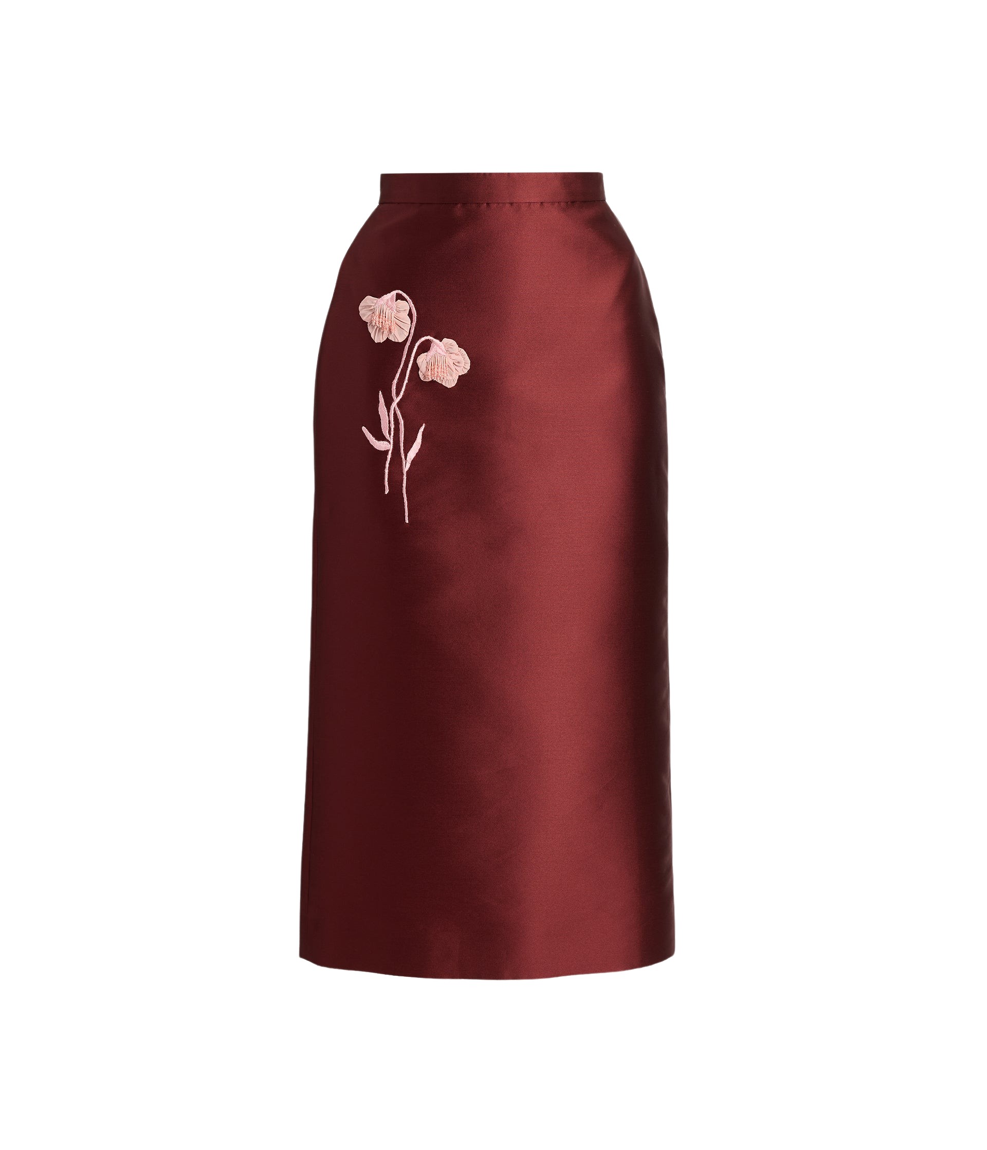 Erdem Embroidered Mikado Midi Pencil Skirt - Skirts - British Romantic Luxury at Luxury Shoes 
