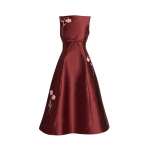 Erdem Embroidered Mikado Sleeveless Midi Dress - Dresses - British Romantic Luxury at Luxury Shoes 