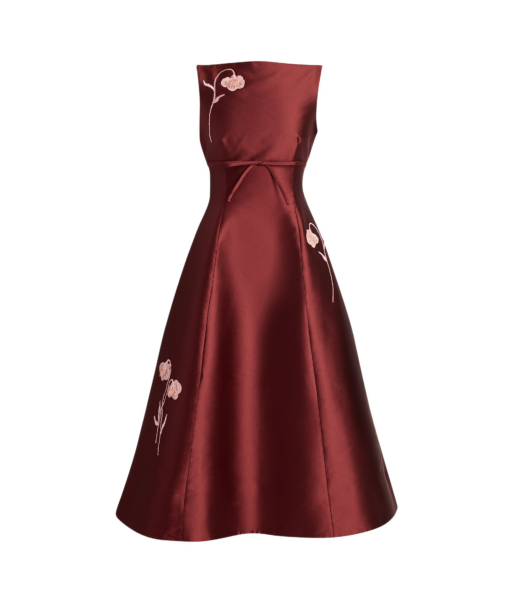 Erdem Embroidered Mikado Sleeveless Midi Dress - Dresses - British Romantic Luxury at Luxury Shoes 