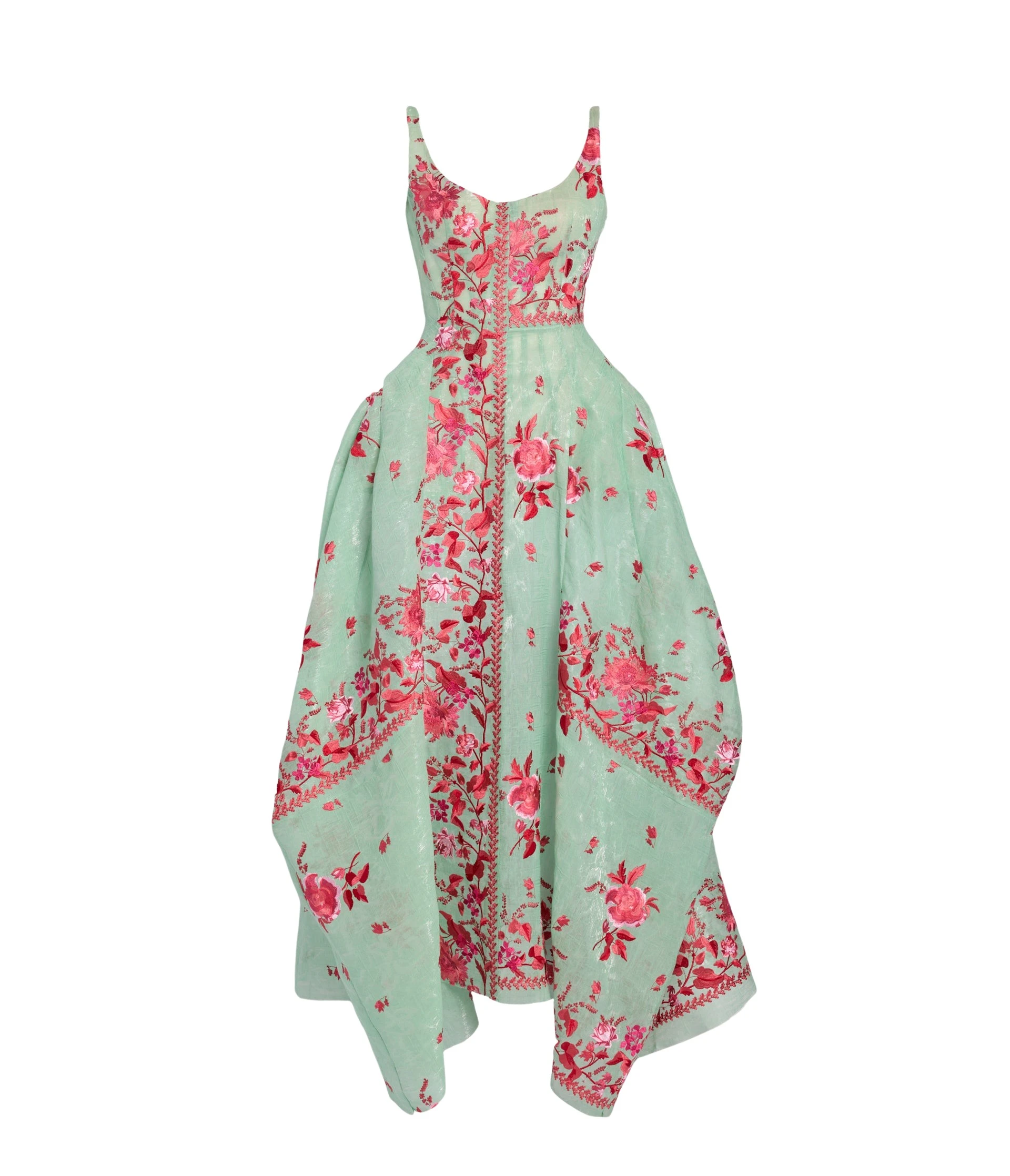 Erdem-Embroidered-Organza-Draped-Midi-Dress-coveti-268311_nobg Erdem Embroidered Organza Draped Midi Dress - Dresses - British Romantic Luxury at Luxury Shoes