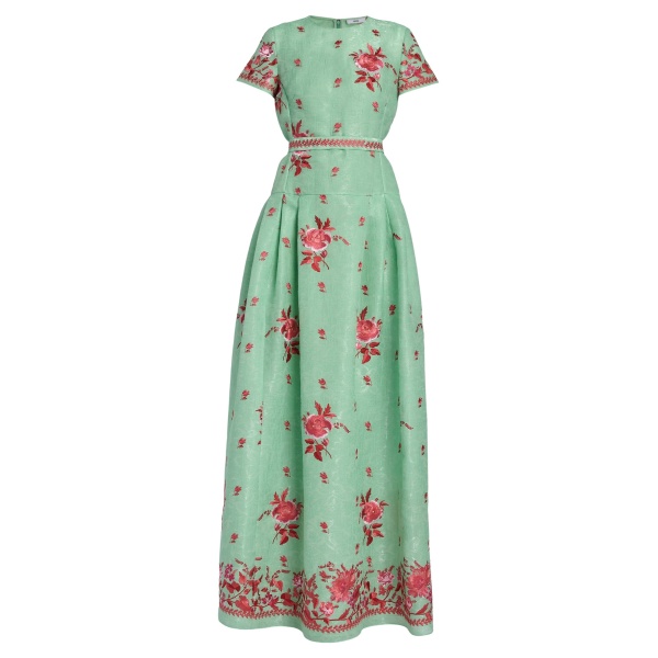Erdem Embroidered Organza Drop Waist Gown - Dresses - British Romantic Luxury at Luxury Shoes 