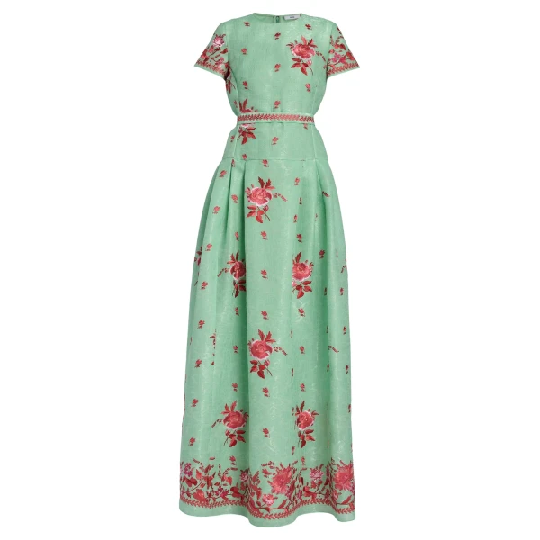 Erdem Embroidered Organza Drop Waist Gown - Dresses - British Romantic Luxury at Luxury Shoes 