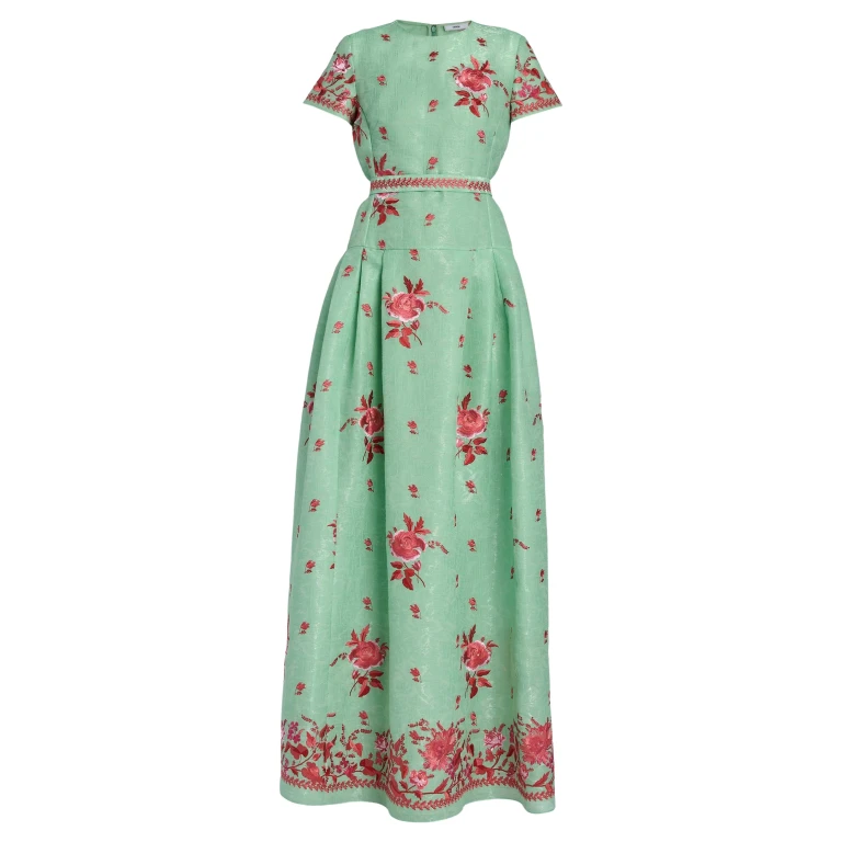 Erdem Embroidered Organza Drop Waist Gown - Dresses - British Romantic Luxury at Luxury Shoes 