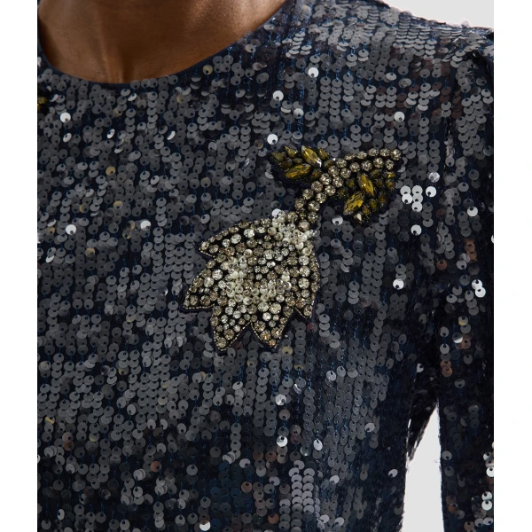 Erdem Embroidered Sequins Midi Dress - Dresses - British Romantic Luxury at Luxury Shoes 
