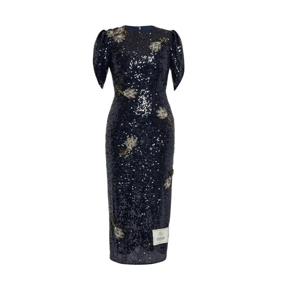 Erdem Embroidered Sequins Midi Dress - Dresses - British Romantic Luxury at Luxury Shoes 