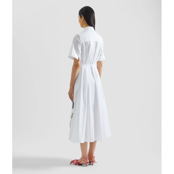 Erdem Embroidered Short Sleeve Shirt Dress - Dresses - British Romantic Luxury at Luxury Shoes 