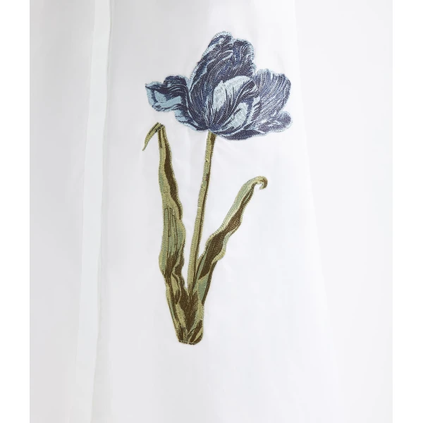 Erdem Embroidered Short Sleeve Shirt Dress - Dresses - British Romantic Luxury at Luxury Shoes 