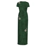 Erdem Embroidered Textured Satin Short Sleeve Gown - Dresses - British Romantic Luxury at Luxury Shoes 