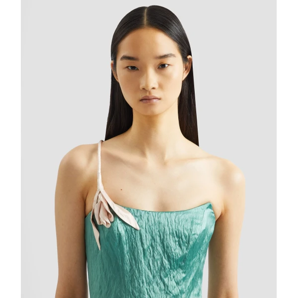 Erdem Embroidered Textured Satin Sleeveless Gown - Dresses - British Romantic Luxury at Luxury Shoes 