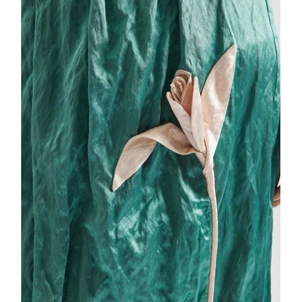 Erdem Embroidered Textured Satin Sleeveless Gown - Dresses - British Romantic Luxury at Luxury Shoes 